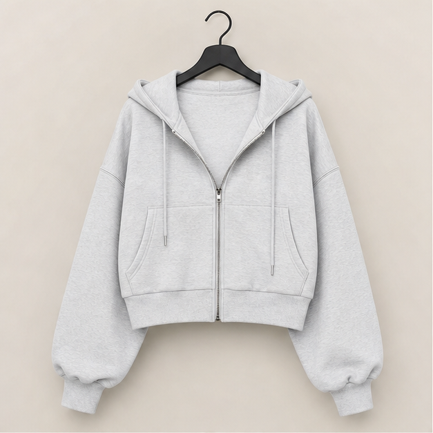 Women's Zip Up Hoodie Lightweight Sweatshirt Drop Shoulder Casual Athletic Jacket - image 1