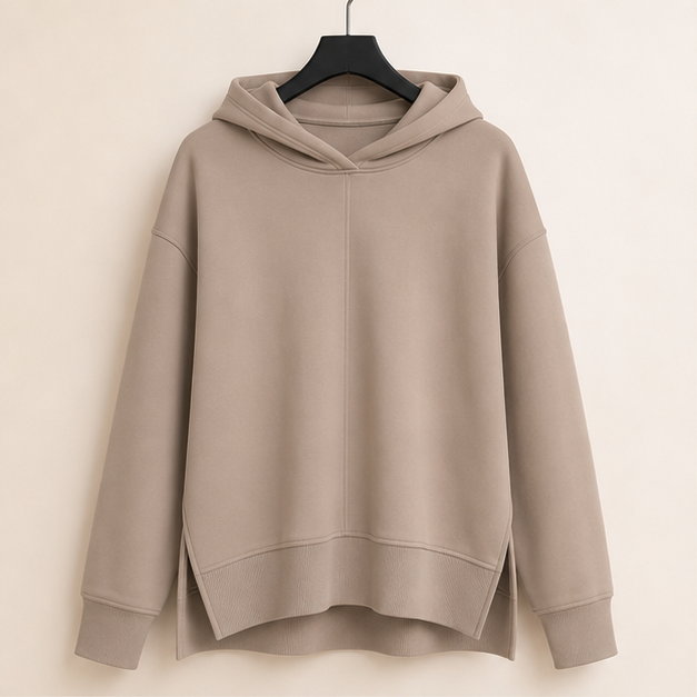Sleeve Fleece Side Slit Hooded Sweatshirts Pullover Fall Outfits Y2K Clothes - image 1