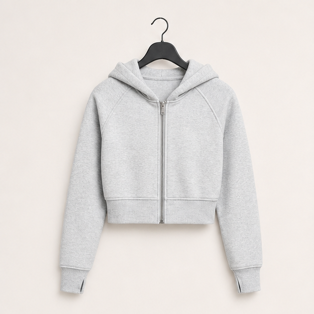 Women's Zip Up Hoodies Jackets Cropped Sweatshirts Fleece Fall Outfits Casual Comfy Y2k Tops Winter Clothes - image 1