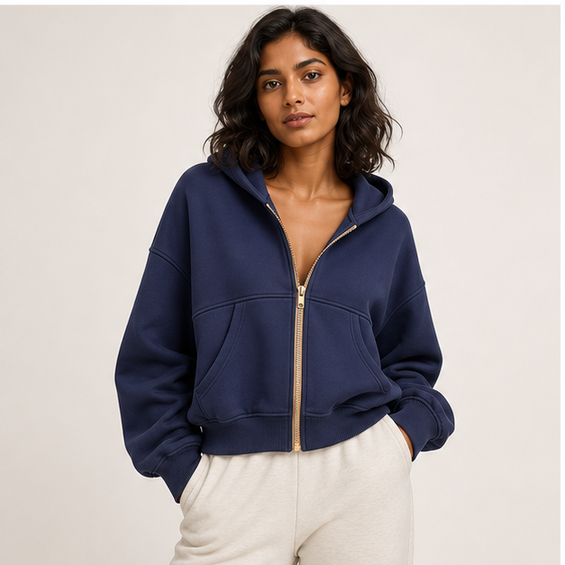 Women Sweatshirt Zip Up Hoodie Fall Fashion Trendy Long Sleeve Jackets Winter Clothing Outfits - image 3